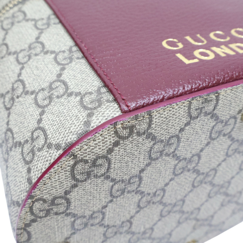 波爾多色 GG Supreme帆布 Ancora 肩背包【GUCCI 古馳】 814216-12