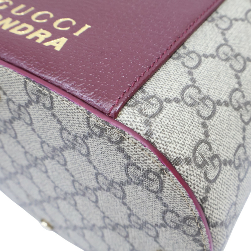 波爾多色 GG Supreme帆布 Ancora 肩背包【GUCCI 古馳】 814216-13