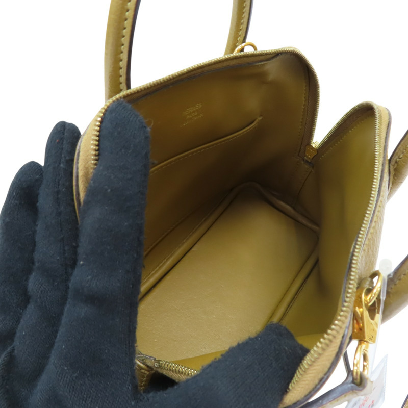 金沙色 山羊皮 Bolide 1923 mini 肩背包 D刻【HERMES 愛馬仕】-4