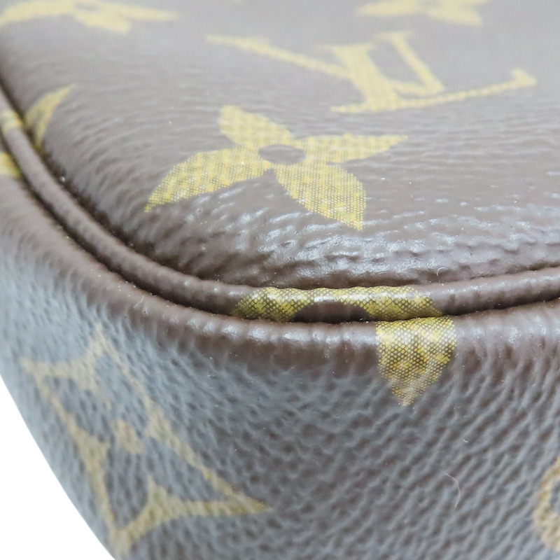 棕色 原花帆布 Mini Pochette Accessoires 手提包【LOUIS VUITTON LV 路易威登】 M58009-10