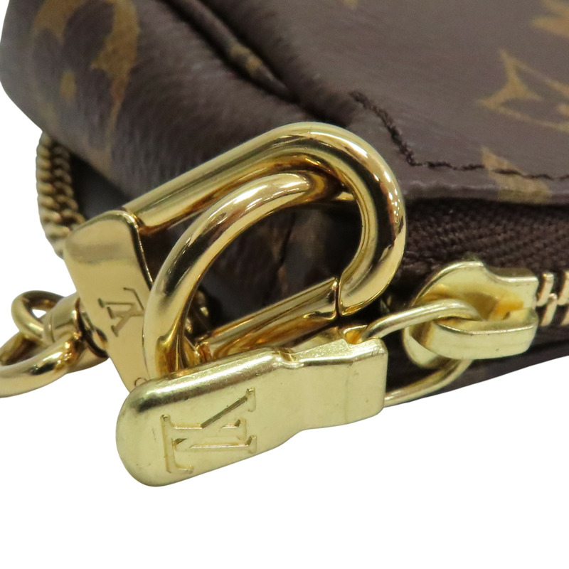 棕色 原花帆布 Mini Pochette Accessoires 手提包【LOUIS VUITTON LV 路易威登】 M58009-12