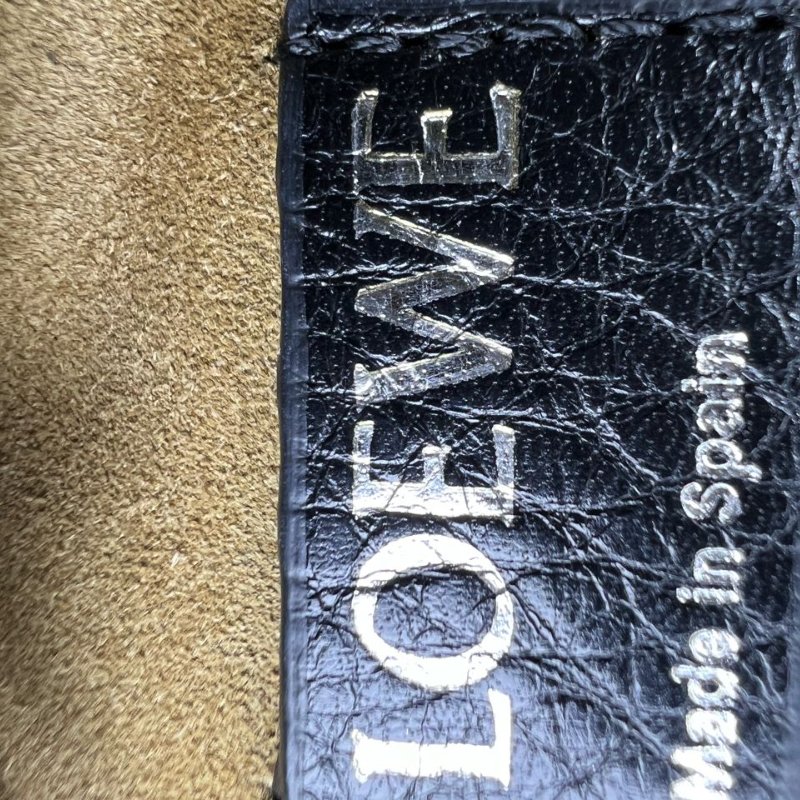 LOEWE 黑色粒面皮革手提斜挎包-2