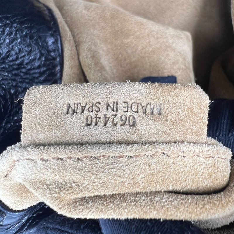 LOEWE 黑色粒面皮革手提斜挎包-6