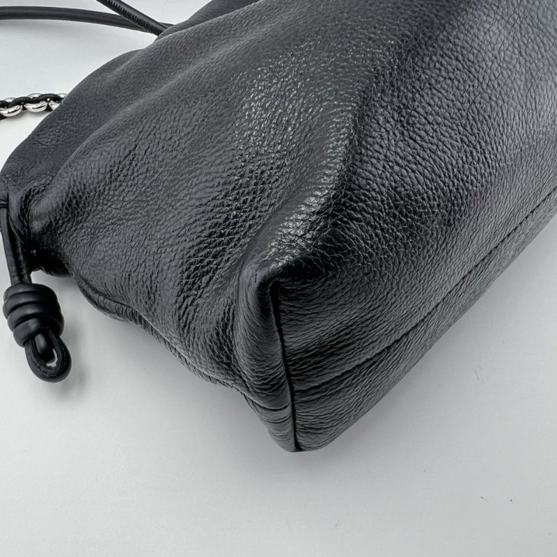 LOEWE 黑色粒面皮革手提斜挎包-10