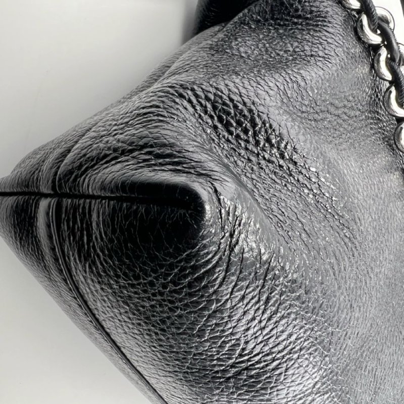 LOEWE 黑色粒面皮革手提斜挎包-12