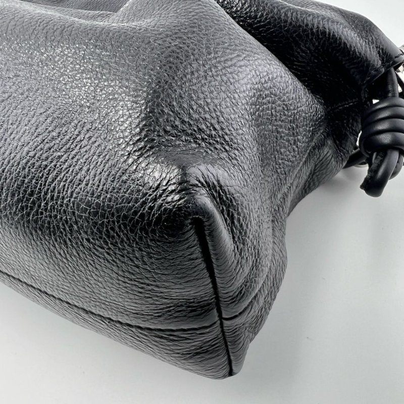 LOEWE 黑色粒面皮革手提斜挎包-14