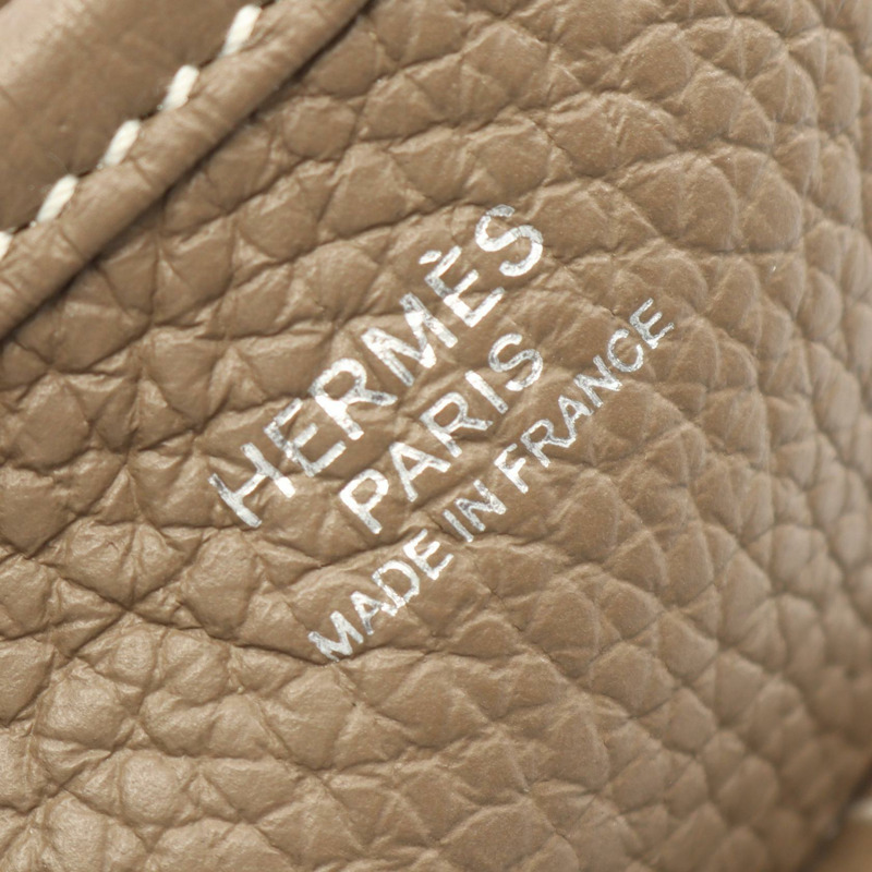 愛馬仕 Evelyne 3 III GM 肩挎包，Clemence 皮革，灰色，SHW，二手 Z-3