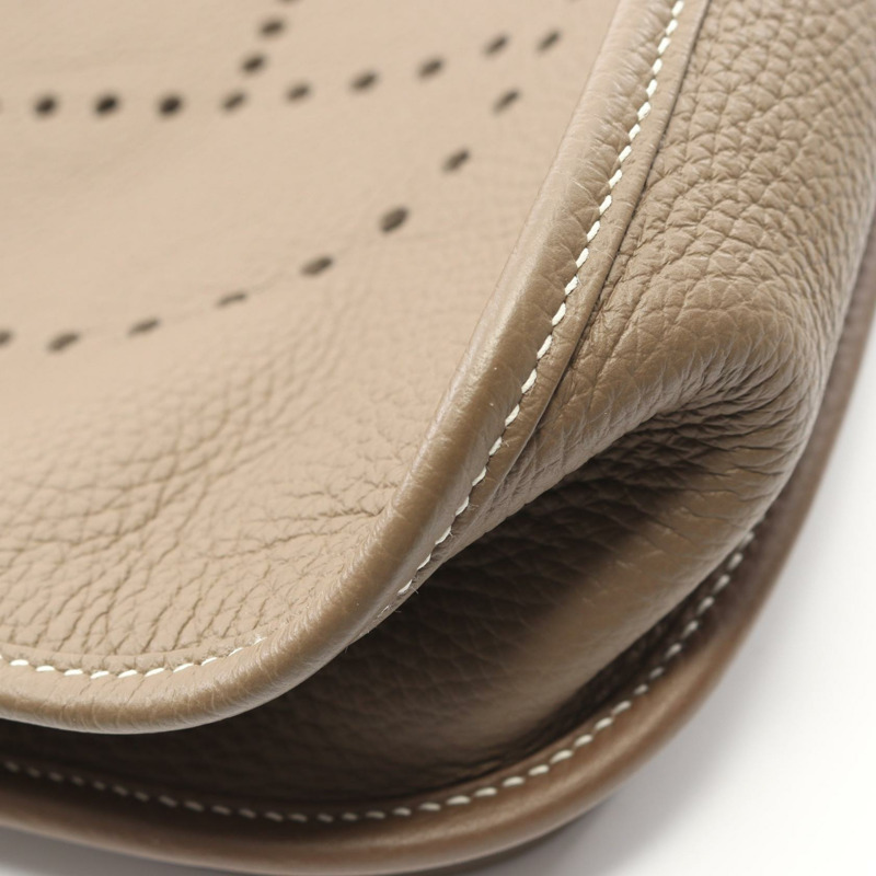 愛馬仕 Evelyne 3 III GM 肩挎包，Clemence 皮革，灰色，SHW，二手 Z-5