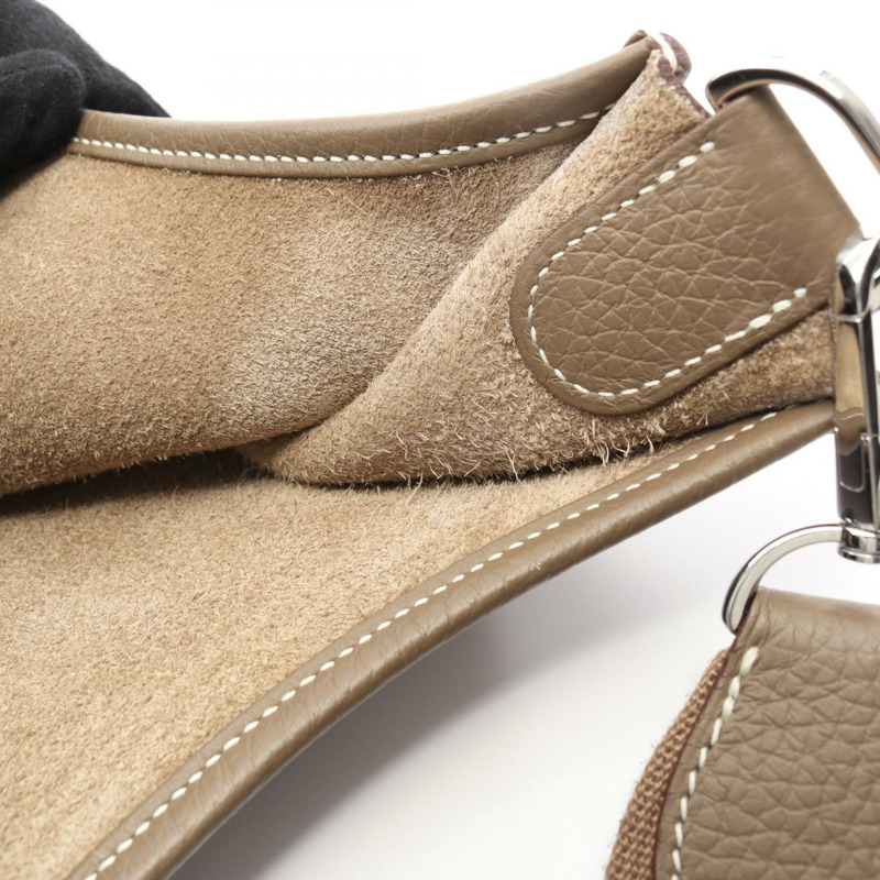 愛馬仕 Evelyne 3 III GM 肩挎包，Clemence 皮革，灰色，SHW，二手 Z-7