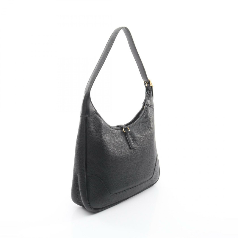 愛馬仕 Trim 31 肩背包,Clemence 皮革,黑色,金色五金,二手,女士款-1