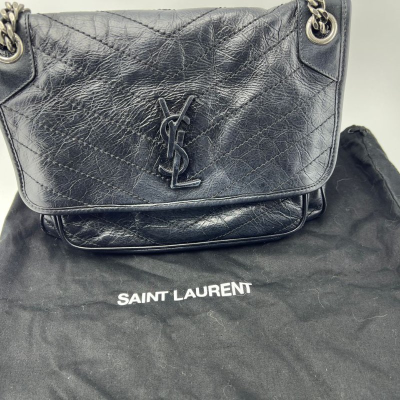 Saint Laurent Niki 油蠟皮鍊條包-0