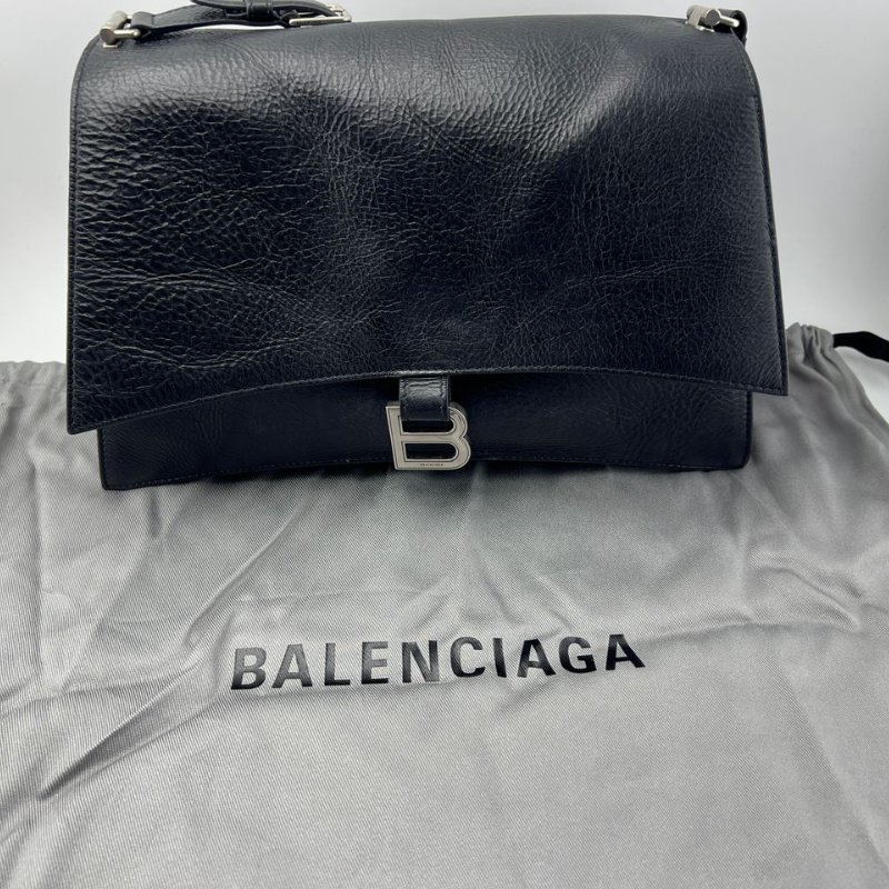 Balenciaga Hourglass 粒面皮革沙漏包-0