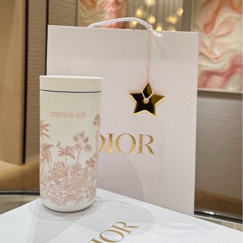 Dior 迪奧 Toile de Jouy Palms 法式印花 圖騰 不鏽鋼水杯 保溫杯 隨行杯-1