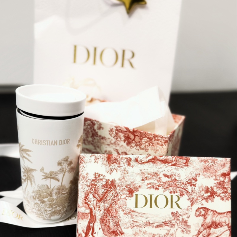 Dior 迪奧 Toile de Jouy Palms 法式印花 圖騰 不鏽鋼水杯 保溫杯 隨行杯-2