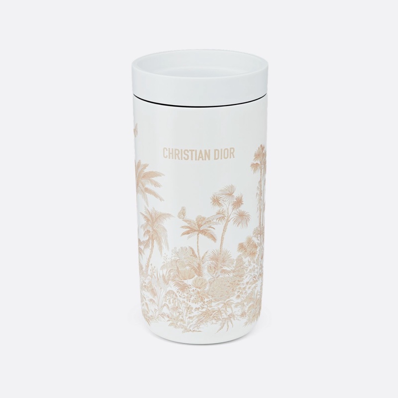 Dior 迪奧 Toile de Jouy Palms 法式印花 圖騰 不鏽鋼水杯 保溫杯 隨行杯-3
