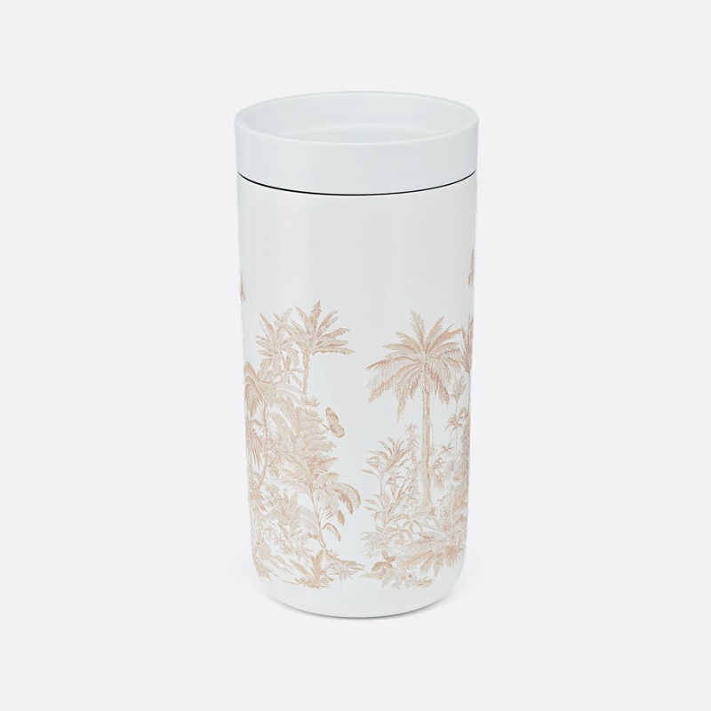 Dior 迪奧 Toile de Jouy Palms 法式印花 圖騰 不鏽鋼水杯 保溫杯 隨行杯-4