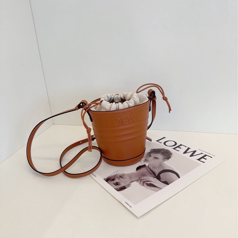 【閒置新🆕】Loewe 焦糖色水桶包 斜挎包 單肩包-3