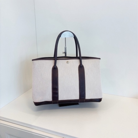 【97新🆕】Hermes gp36 garden party 花園36 經典米棕拼色手提包