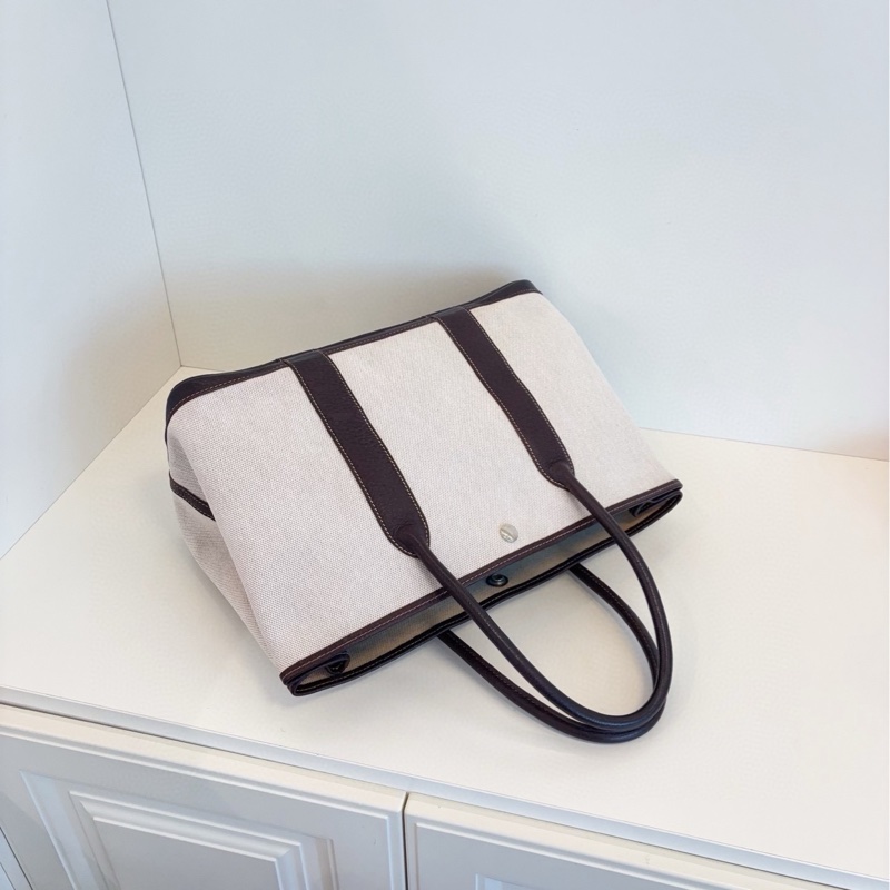 【97新🆕】Hermes gp36 garden party 花園36 經典米棕拼色手提包-4