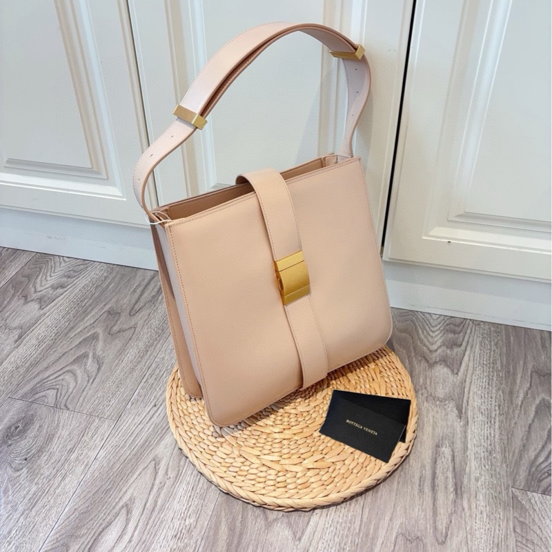 【98新🆕】BV Bottega veneta Marie box系列 裸粉色金扣hobo托特包-1