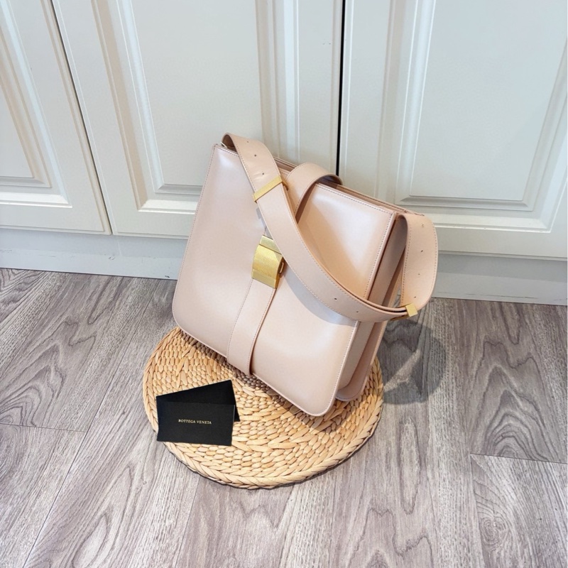 【98新🆕】BV Bottega veneta Marie box系列 裸粉色金扣hobo托特包-2