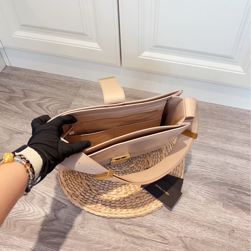 【98新🆕】BV Bottega veneta Marie box系列 裸粉色金扣hobo托特包-7