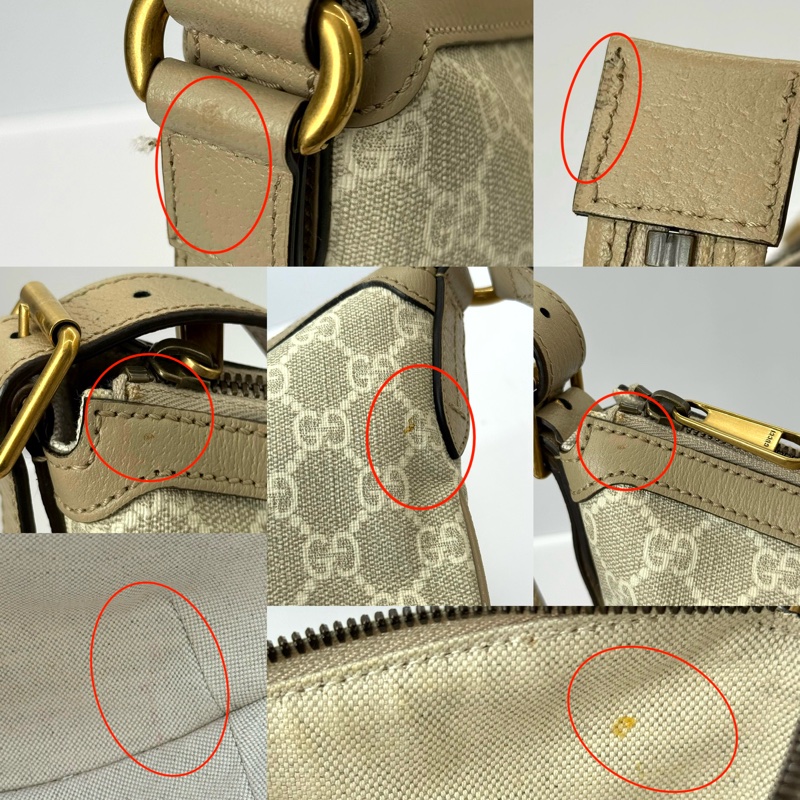 GUCCI 古馳 經典Ophidia系列GG SUPREME帆布肩背斜背包 彎月包 598125-8