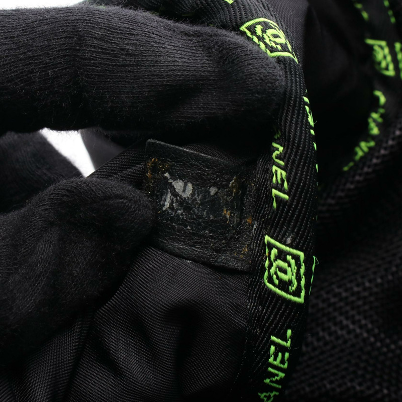 香奈兒運動系列 COCO 標誌單背包 A26709 尼龍橡膠黑色二手男士 CC-4