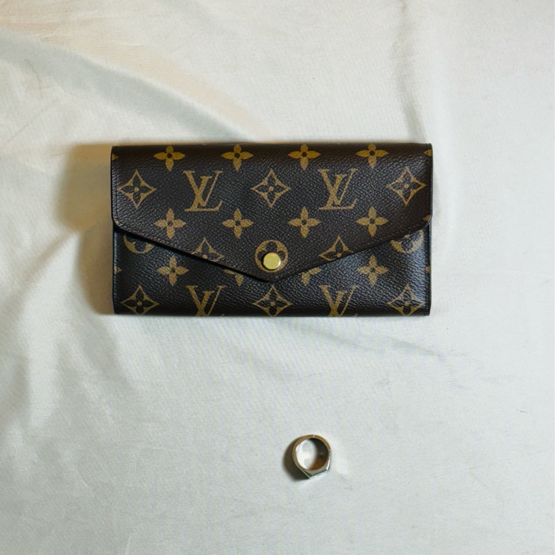 ✨新款芯片 LV Louis Vuitton 路易威登 Sarah 老花金釦翻蓋16卡長夾-0