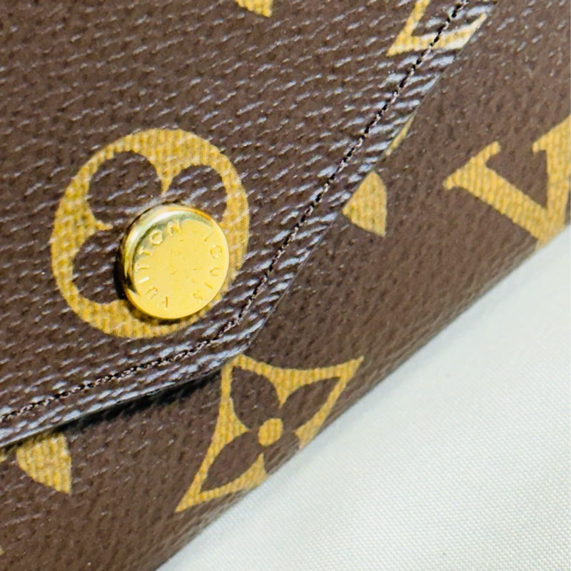 ✨新款芯片 LV Louis Vuitton 路易威登 Sarah 老花金釦翻蓋16卡長夾-3
