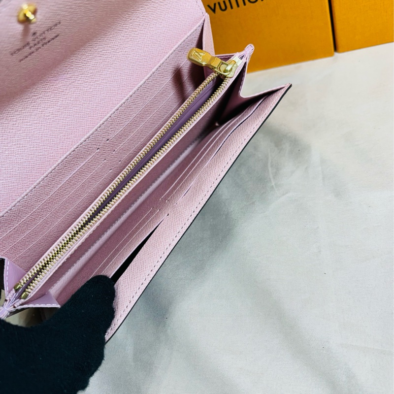 ✨新款芯片 LV Louis Vuitton 路易威登 Sarah 老花金釦翻蓋16卡長夾-4