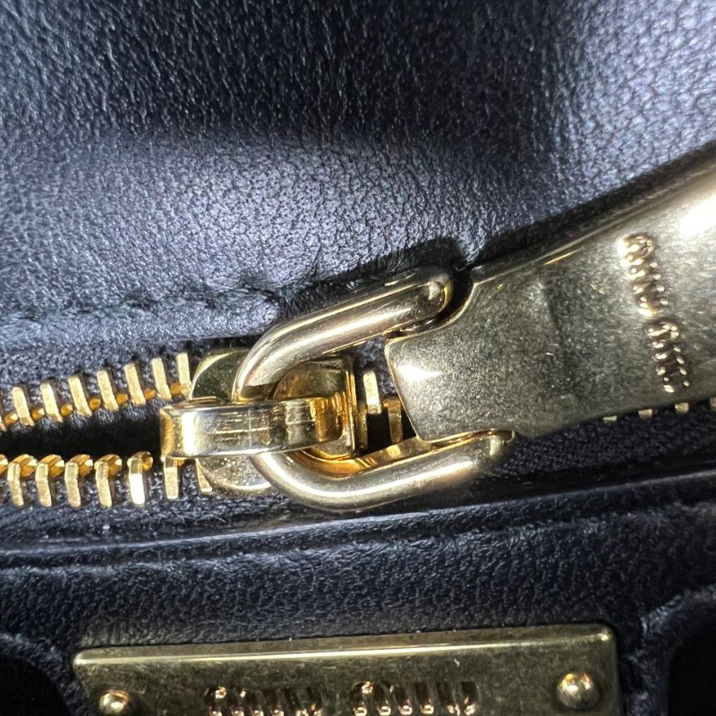 Prada Diagramme 黑色菱格皮革鍊條單肩包-4