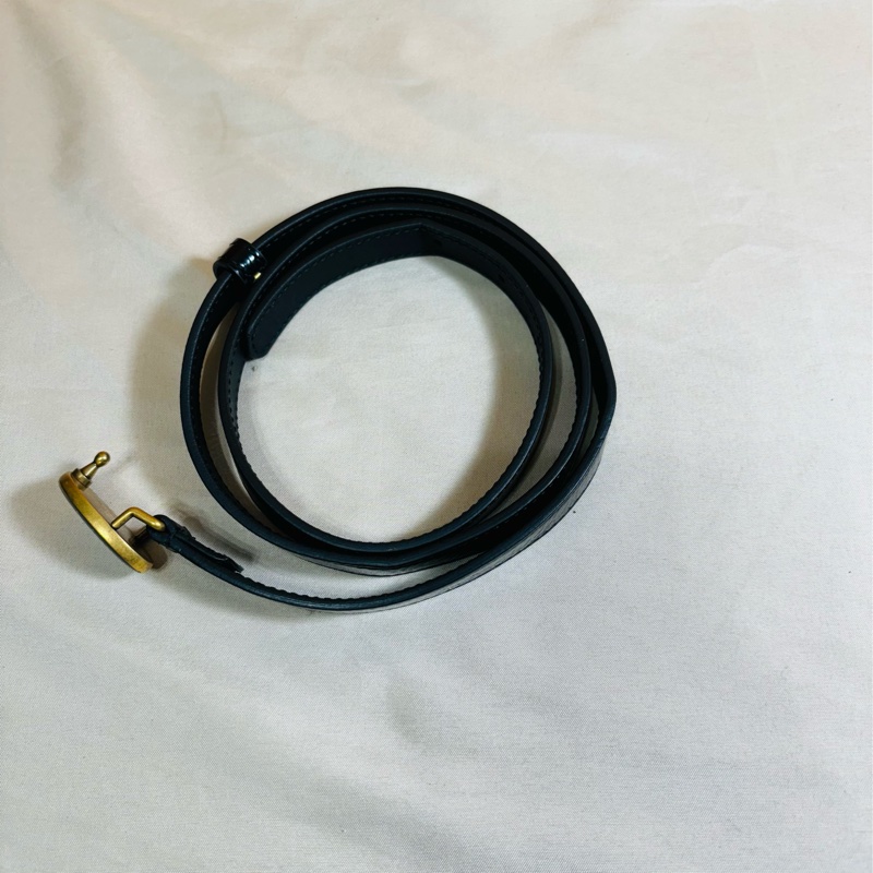 🐝全台最甜 Gucci 古馳 黑金蜜蜂 窄皮帶 90/36 總長100cm-7