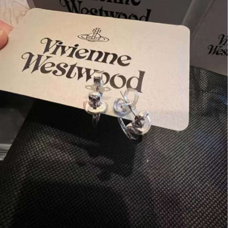 Vivienne Westwood 銀色圈形耳環|現貨-5
