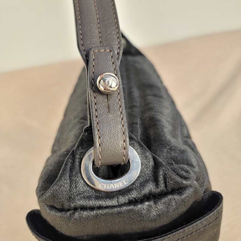 CHANEL   閃光面材質尼龍Chanel Paris-Biartit Shoulder Bag lBlack-1