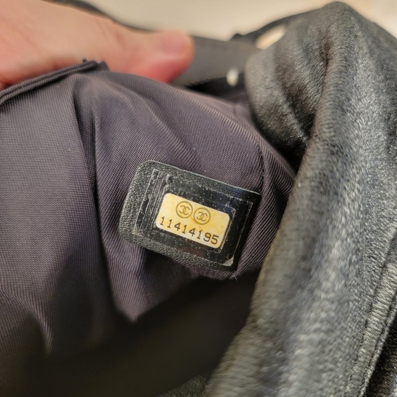 CHANEL   閃光面材質尼龍Chanel Paris-Biartit Shoulder Bag lBlack-9