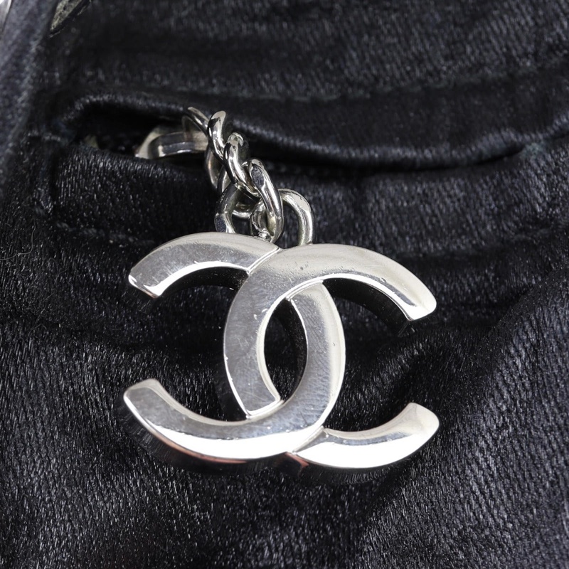 CHANEL   閃光面材質尼龍Chanel Paris-Biartit Shoulder Bag lBlack-10