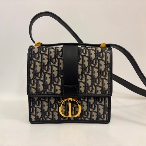 Dior 藍緹花布金釦30 Montaigne小型肩斜背包