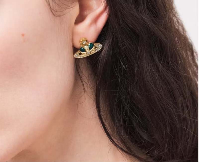 Vivienne Westwood 心型綠石耳環｜現貨-0