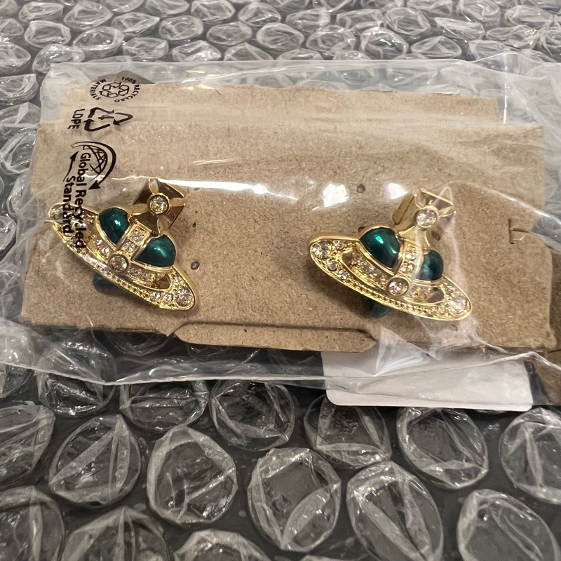 Vivienne Westwood 心型綠石耳環｜現貨-1