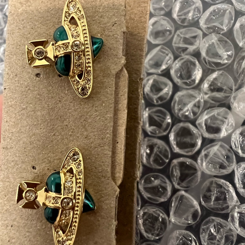 Vivienne Westwood 心型綠石耳環｜現貨-4