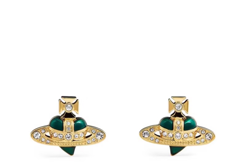 Vivienne Westwood 心型綠石耳環｜現貨-5