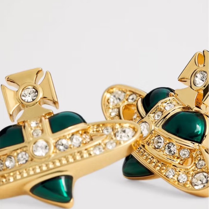 Vivienne Westwood 心型綠石耳環｜現貨-6