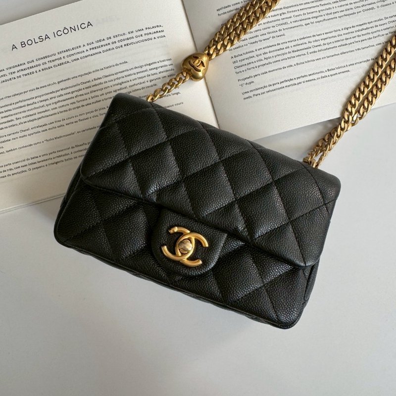 🤍💥熱賣斷貨款 Chanel 黑色愛心調節鏈包-0