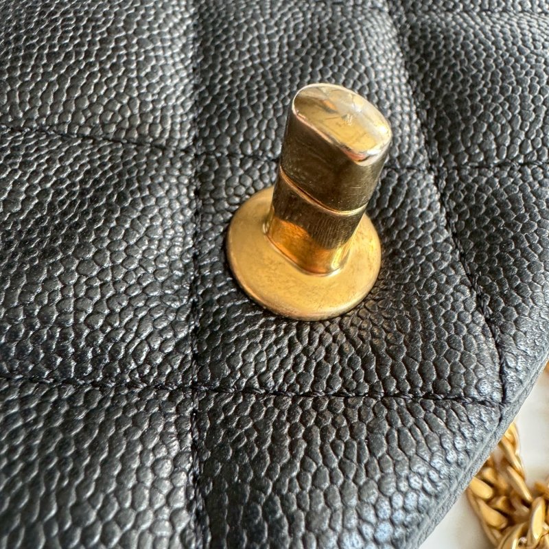 🤍💥熱賣斷貨款 Chanel 黑色愛心調節鏈包-5