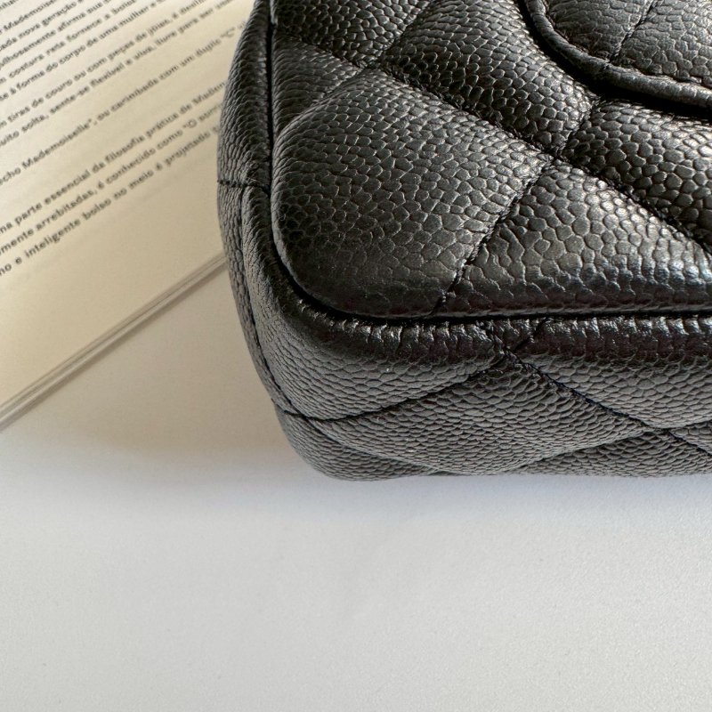 🤍💥熱賣斷貨款 Chanel 黑色愛心調節鏈包-15