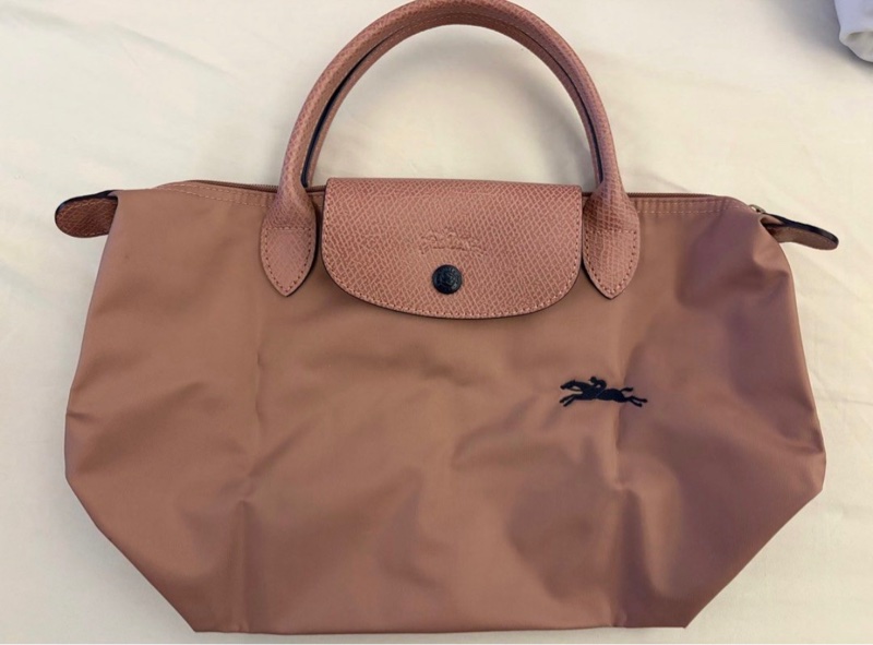 longchamp短柄s 限定煙燻粉色-0