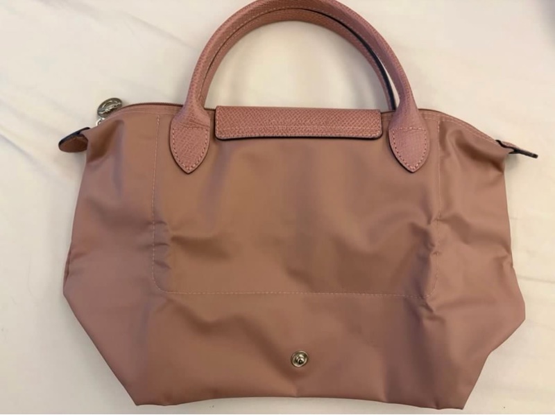 longchamp短柄s 限定煙燻粉色-1