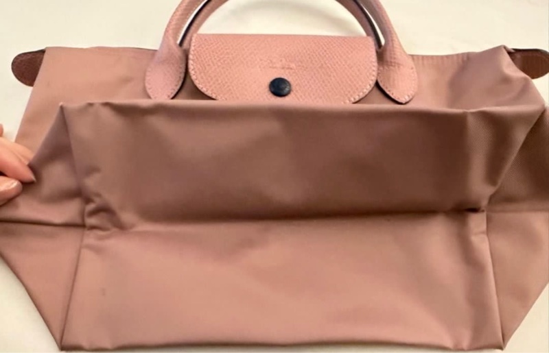 longchamp短柄s 限定煙燻粉色-5