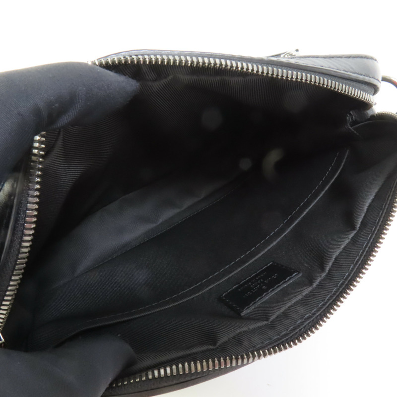 LOUIS VUITTON Monogram Eclipse Reverse Trio Messenger銀扣肩背袋灰色-5